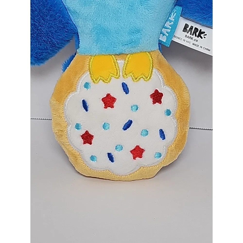 BARK BOX Dog Toy Barry Blue Bird Cookie‎ Large Summer Grill Squeak